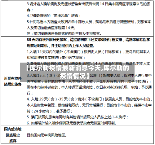 【库尔勒疫情最新消息今天,库尔勒的疫情情况】