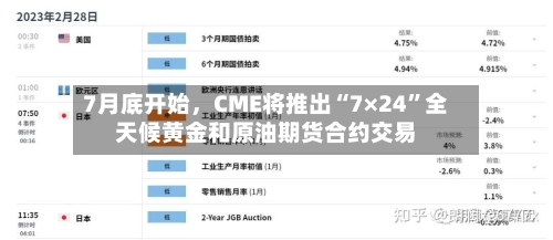 7月底开始	，CME将推出“7×24”全天候黄金和原油期货合约交易-第2张图片
