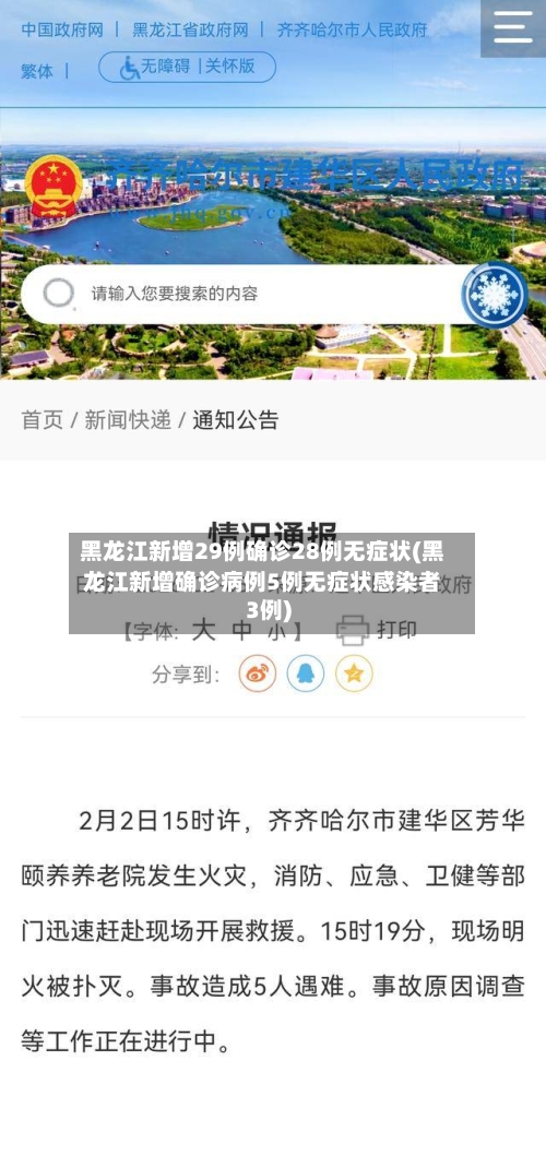 黑龙江新增29例确诊28例无症状(黑龙江新增确诊病例5例无症状感染者3例)-第2张图片