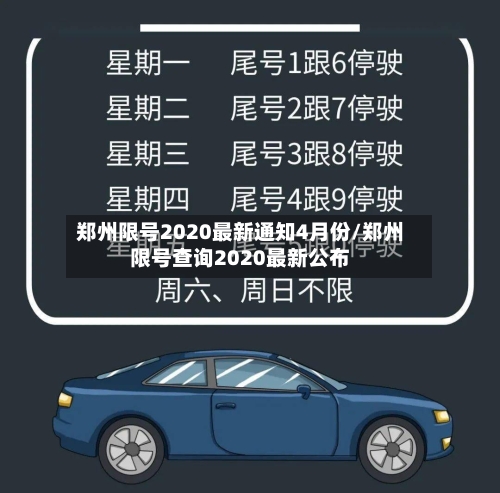郑州限号2020最新通知4月份/郑州限号查询2020最新公布