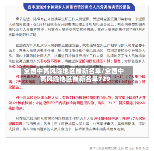 全国中高风险地区最新名单/全国中高风险地区最新名单729