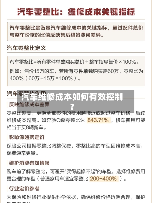 汽车维修成本如何有效控制?-第3张图片